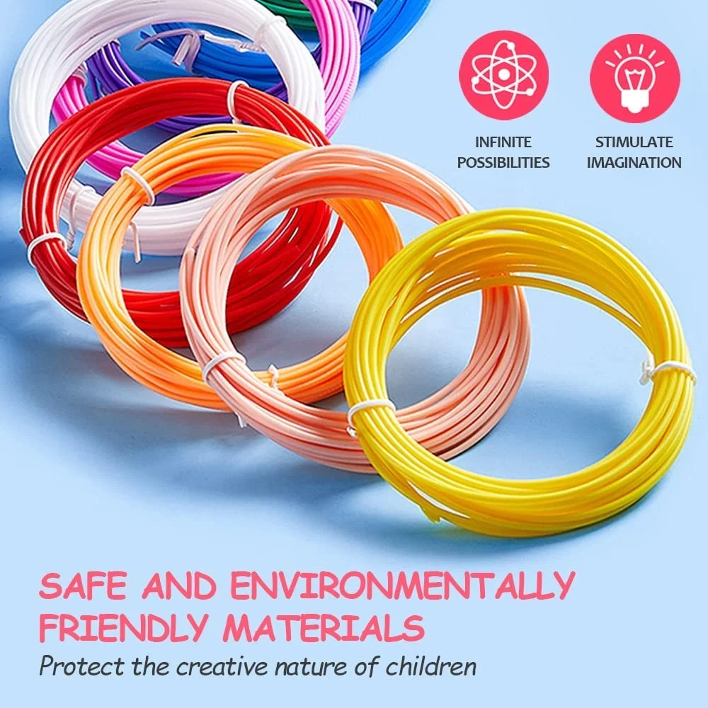 LOL3D Factory Wholesale 1.75MM 5m/roll 10m/roll PLA 3d Filament for 3D Printing Pen