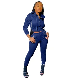 Оптовая продажа с фабрики, осень 2021, толстовка со стразами и логотипом на заказ, женская одежда, высококачественный костюм с длинным рукавом и капюшоном для бега