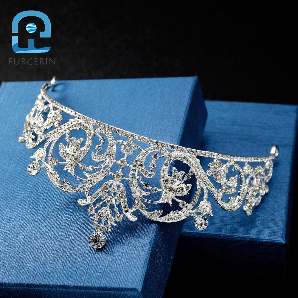 Big brand high-grade bride headdress crown fashion temperament diamond inlaid studio wedding dress accessories spot wholesale