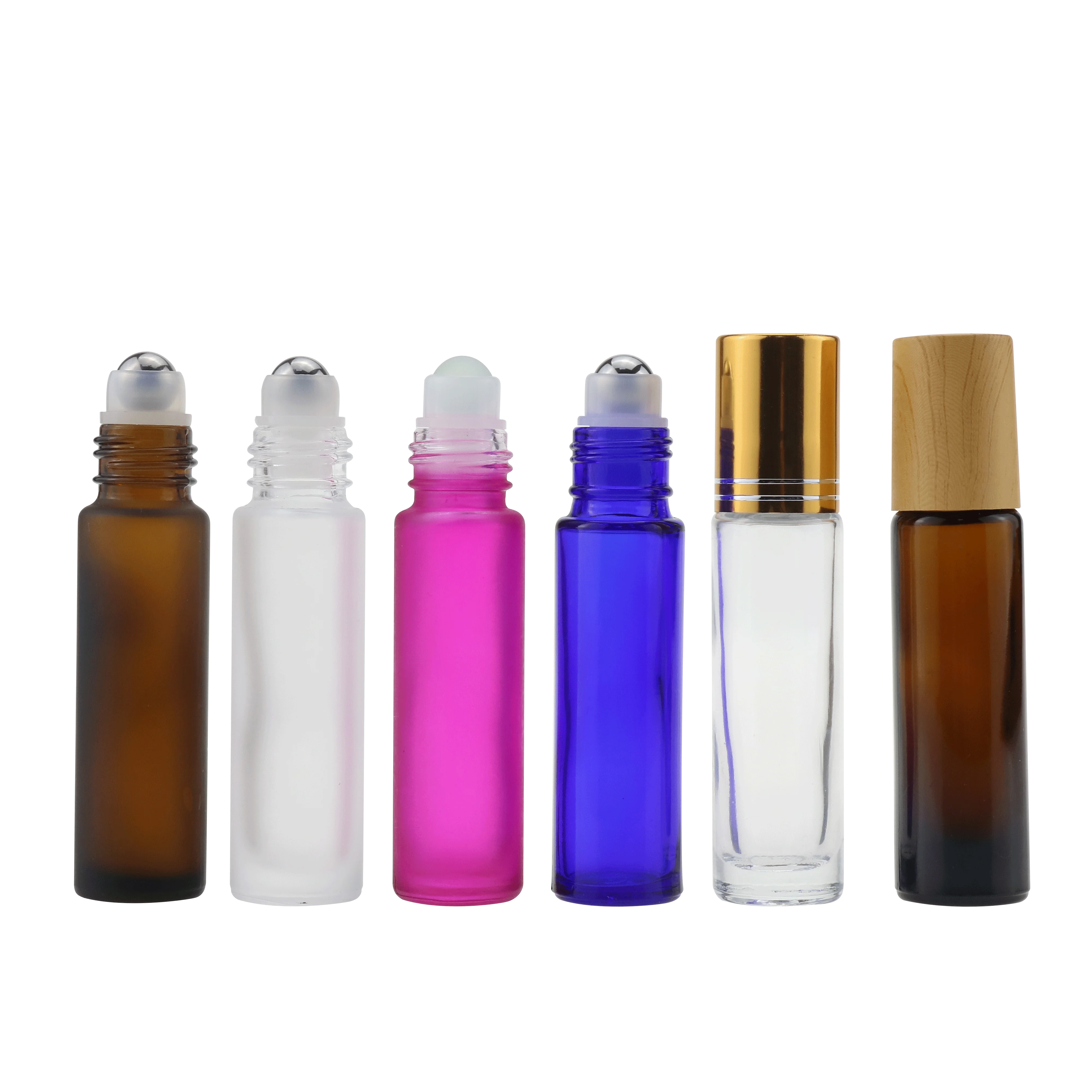 empty roll on matte black  bottles 5ml  10ml 15ml uv fragrance bottle with glass roller metal roller ball for perfume oil
