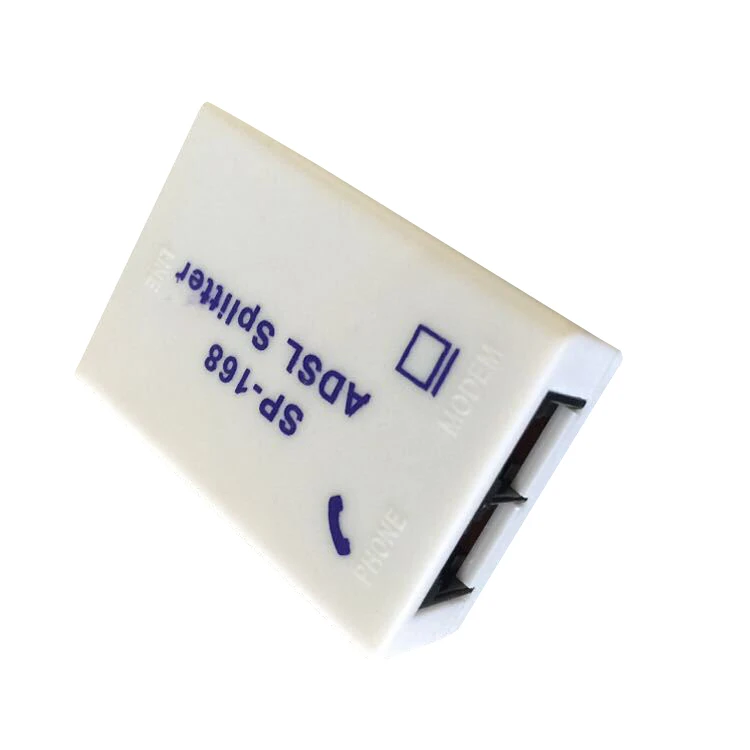 Network adsl telephone voice modem splitter 2 port telecommunication broadband separator