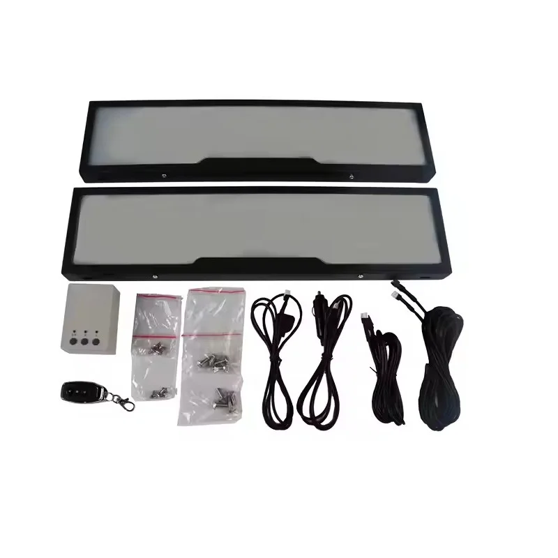 Weatherproof Easy to Install EU Universal Electric 2-Pack Holder Cover Kit with Remote Car License Plate Frames