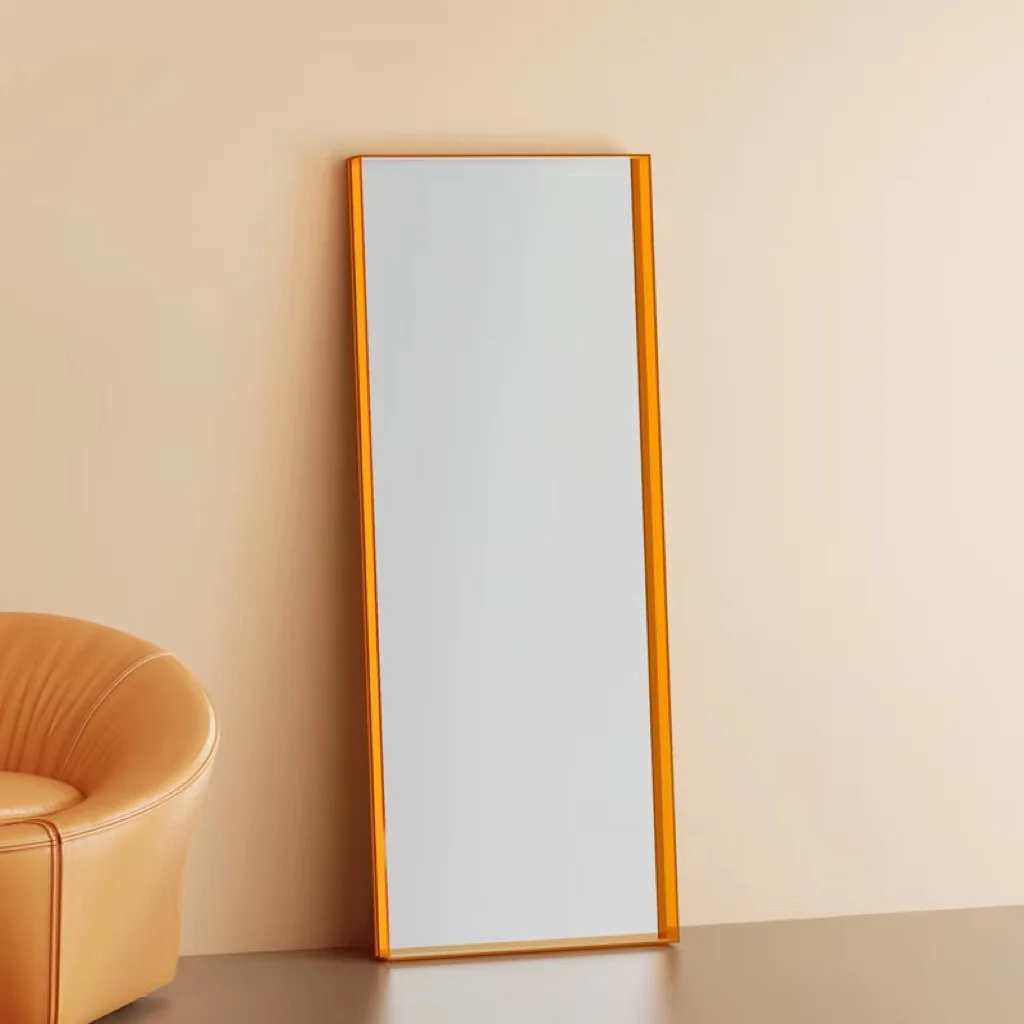 Acrylic Net Celebrity Design Art  Holder Floor Decoration Fitting INS Girl Blue Orange Color Wall Mirror