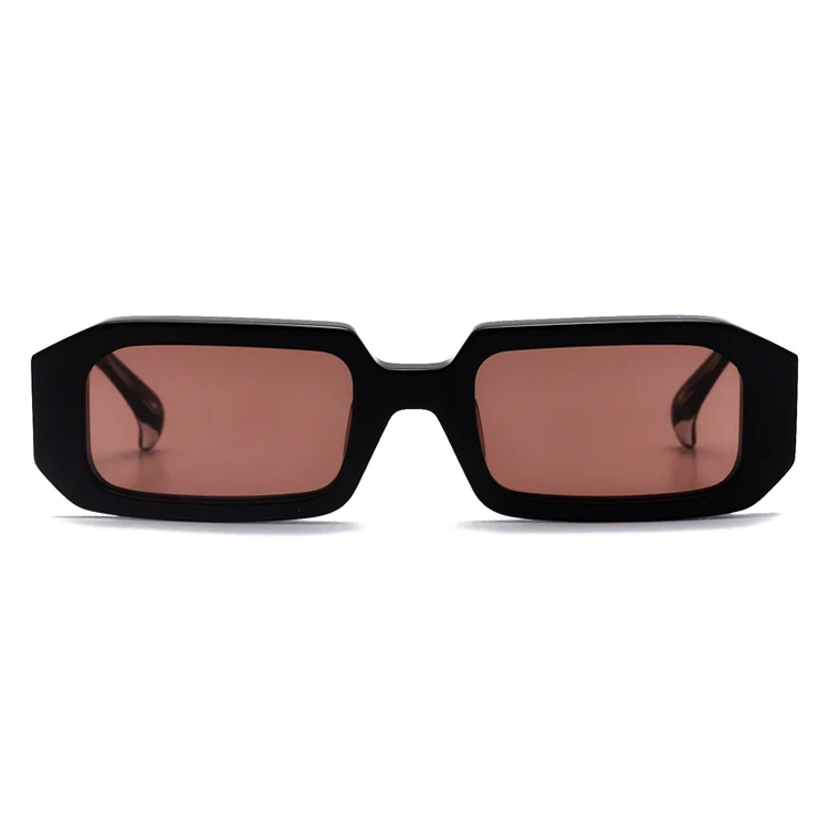 Sifier Trendy Mens Sunglasses Vintage Rectangle Sunglasses Acetate Small Square Polarized Sunglasses Men Women