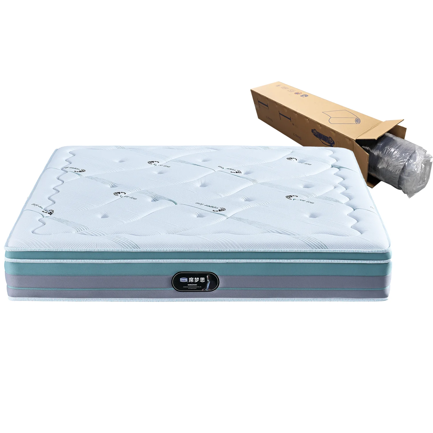 Gel memory foam pocket spring mattress hybrid latex pocket spring mattresses roll in box luxury pocket spring mattress