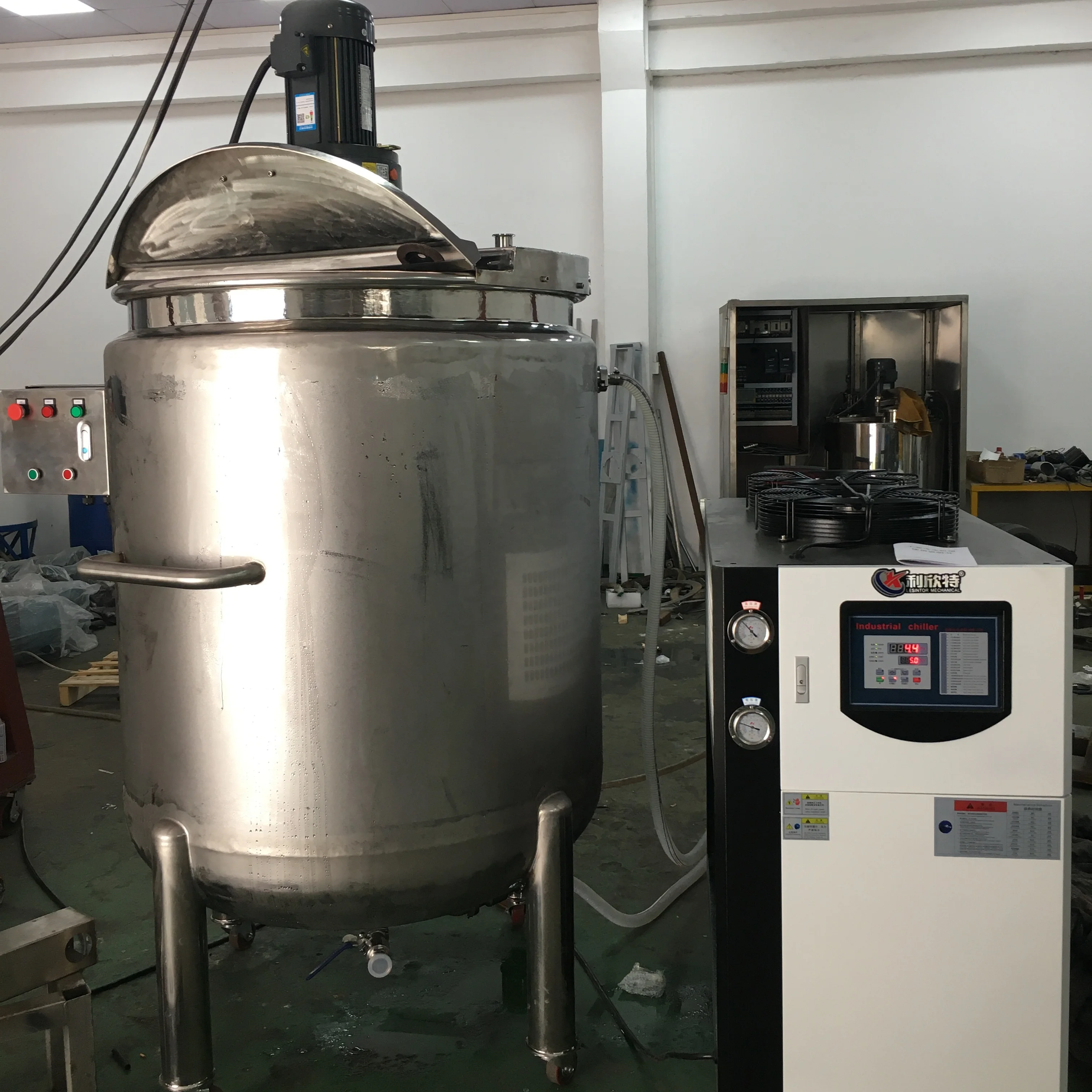 1000L stainless steel cooling tanks with chiller processing honey mixer tank