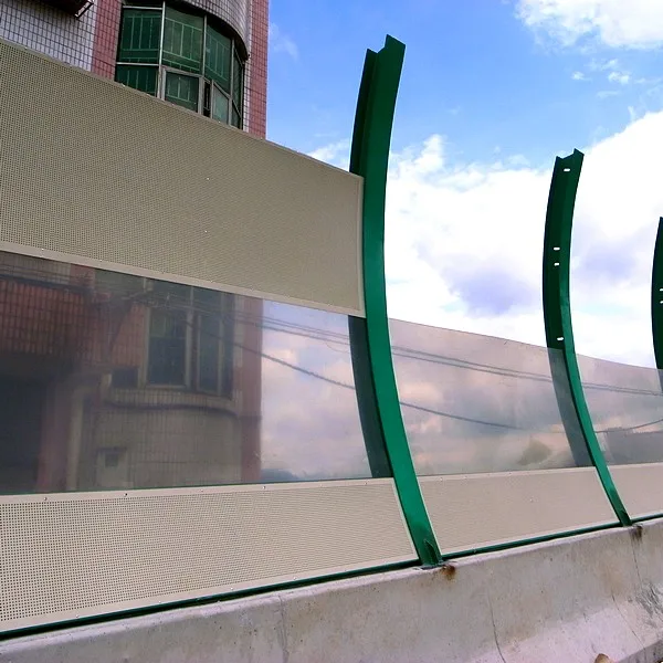 Highway noise barrier wall outdoors soundproof panels traffic noise reduction wall >25 dB sound acoustic fencing