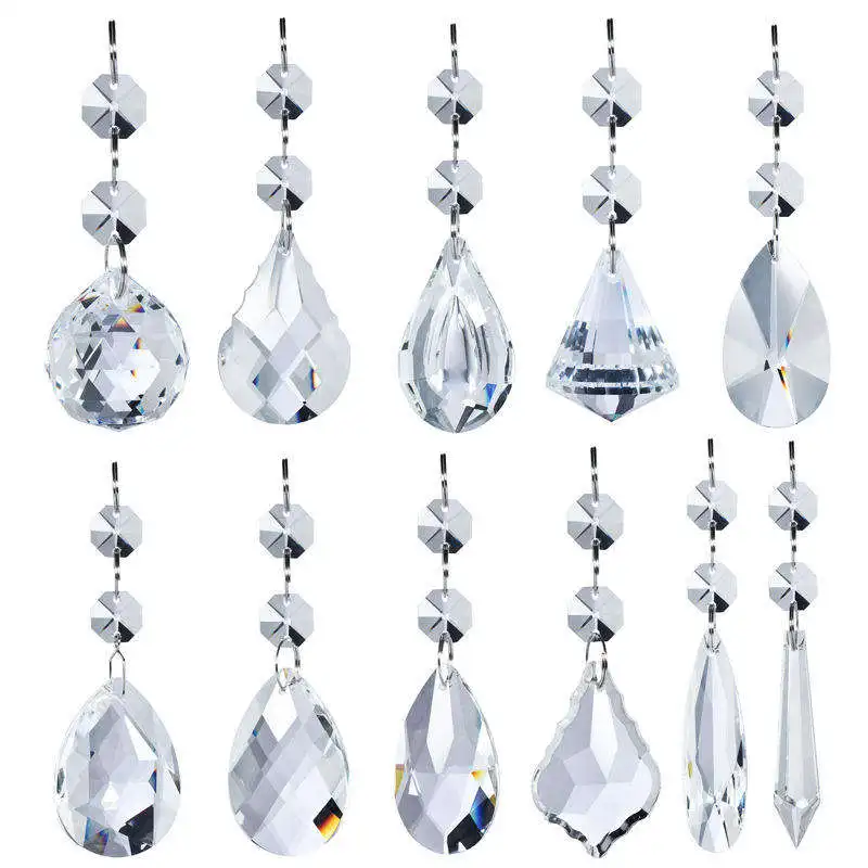 Honor of crystal Crystal Chandelier Prism Pendants Acrylic Beads Ceiling Curtains with Crystal Ball Event Drape
