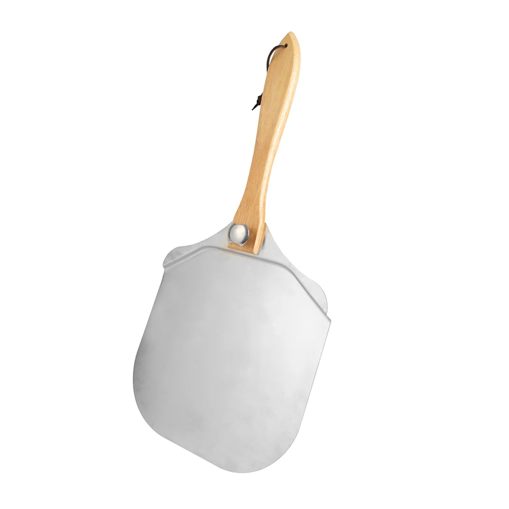 Складная деревянная ручка алюминиевая металлическая кожура для пиццы легкое хранение шпатель для пиццы инструменты