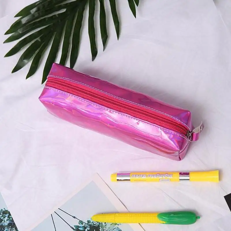 
Laser PU Pencil Case Clear Cute School Supplies PVC Pencil Case Bts Stationery Gift Pencilcase Cute Pencil Box Bts Sc 
