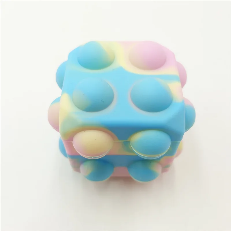Squeeze toy 3D Stress Balls Fidget Toy Silicone Popping Push Bubble Square Fidget Ball kids adults relieve stress toys ball