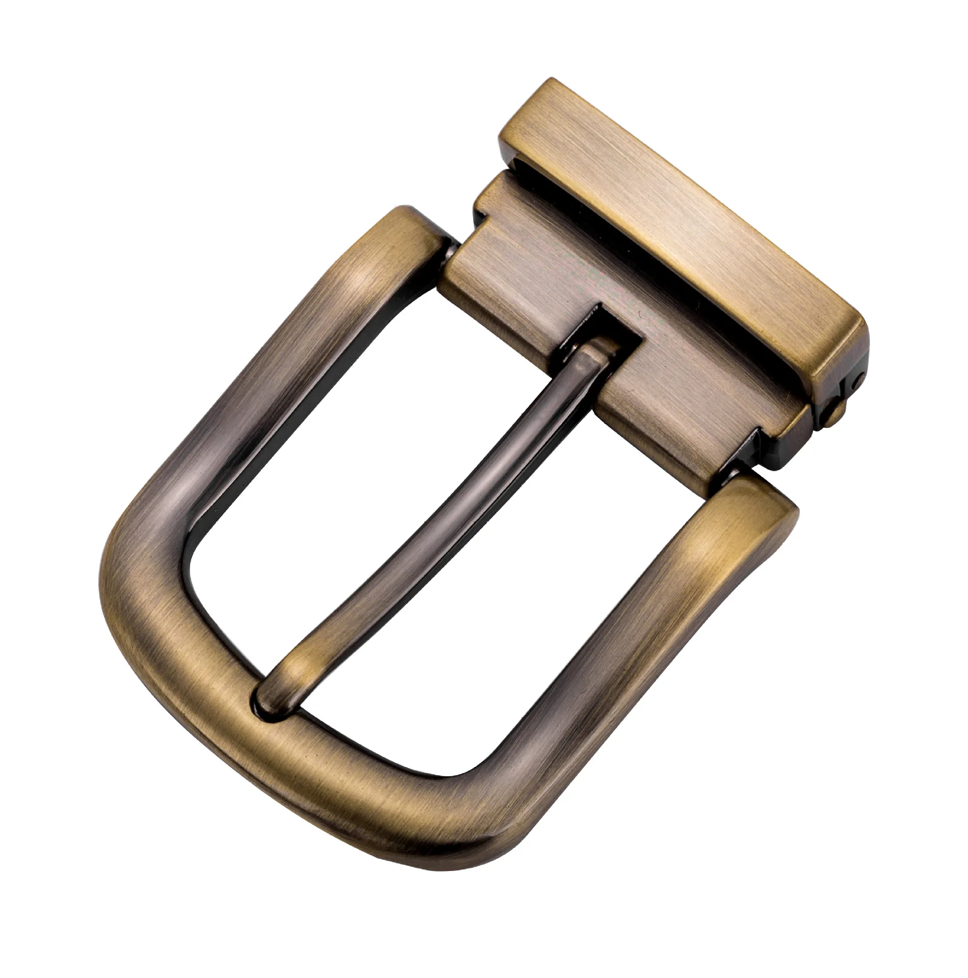 Wholesale bulk design clip clamp vintage style men needle alloy bronze color belt buckle 35mm clasp with roller for waist straps