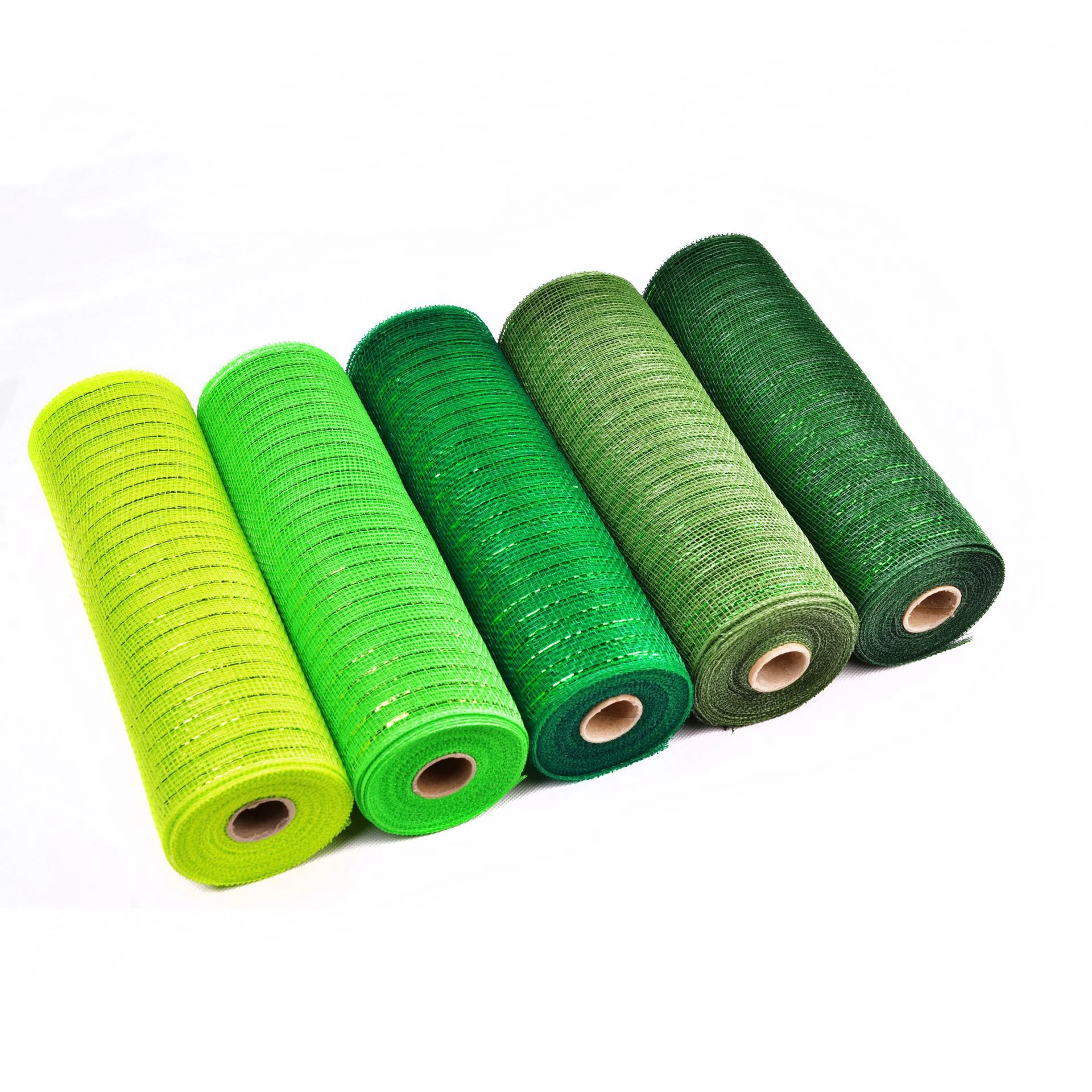 Wholesale 10Inch Shining Poly Deco Mesh For Christmas Wreath Decoration & Flower Wrap