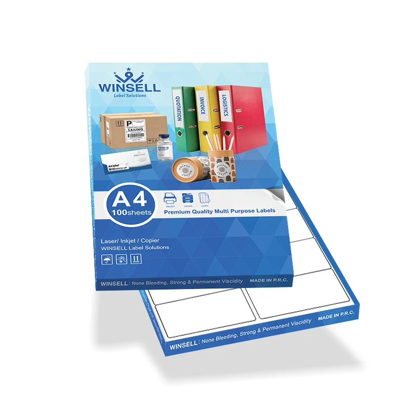 A4 Label Sticker Office Supplies for Custom Packaging with Self-Adhesive Paper Design