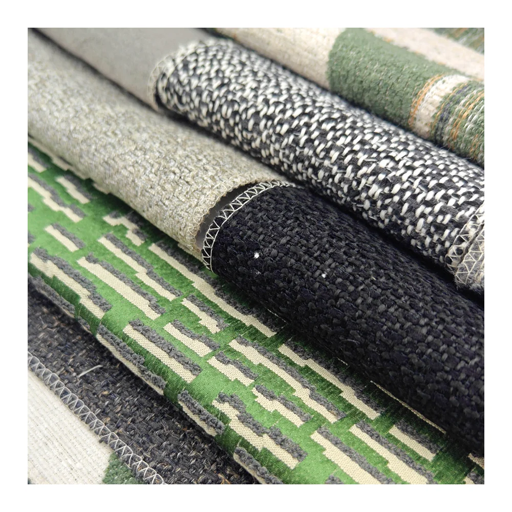Waterproof Jacquard Chenille Velvet Upholstery Fabric Plain Style Yarn Dyed for Sofa Sets Living Room Furniture Textile Clothes