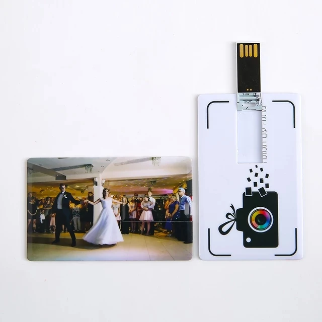 Business Card USB 2.0 Full Color Printing Popular Gift Advertising 32gb 64GB Plastic Pendrive 128GB Credit Card USB Flash Drive