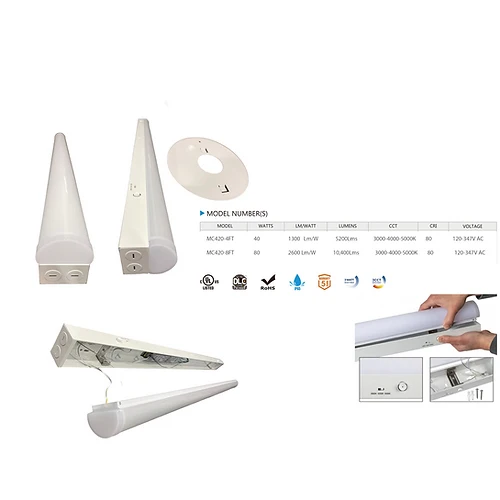 Office meeting room suspension pendant led linear lighting fixture surface mounted 4ft led linear office light anti-glare led