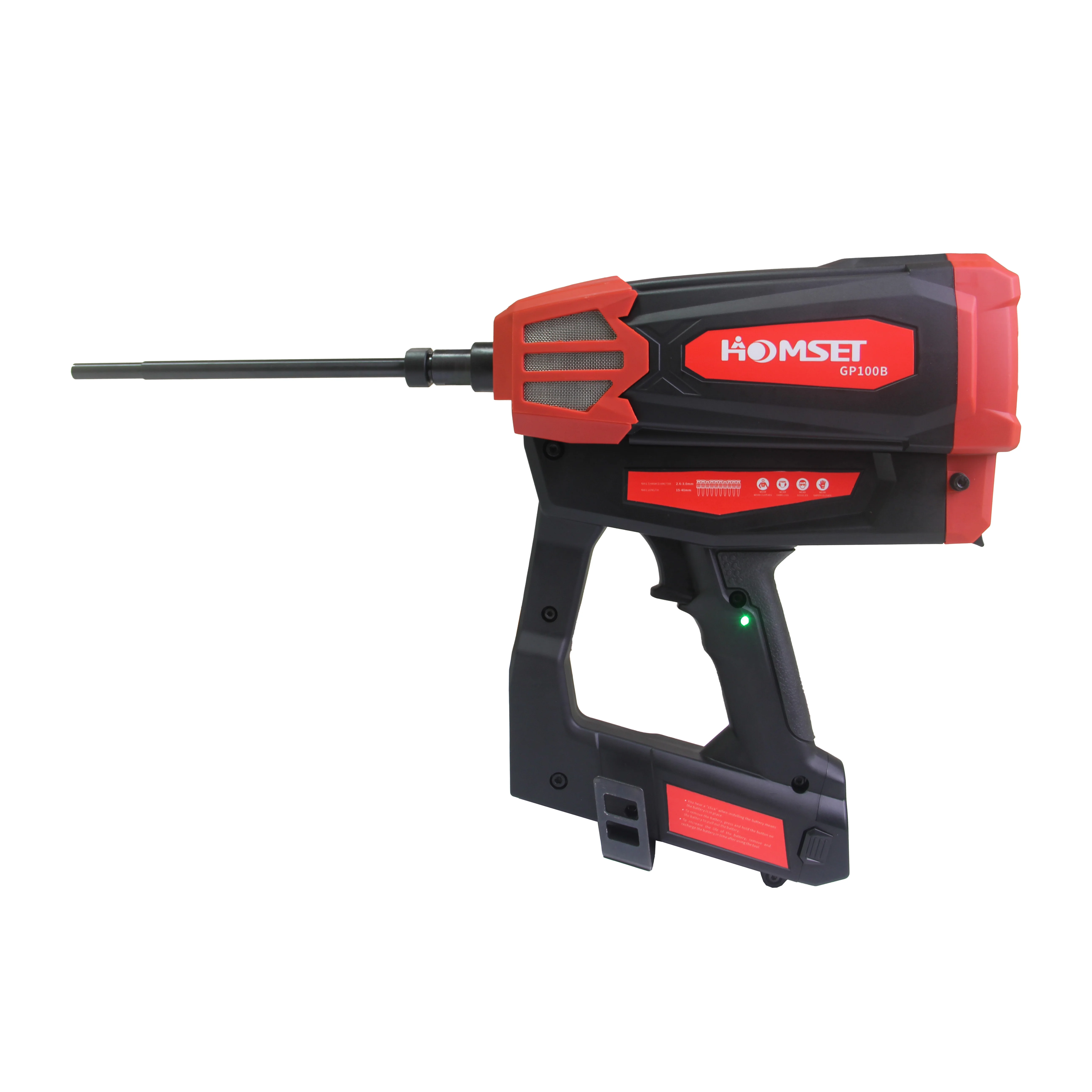 New GP100B Fuel cell nailers for fastening insulation material to concrete wall