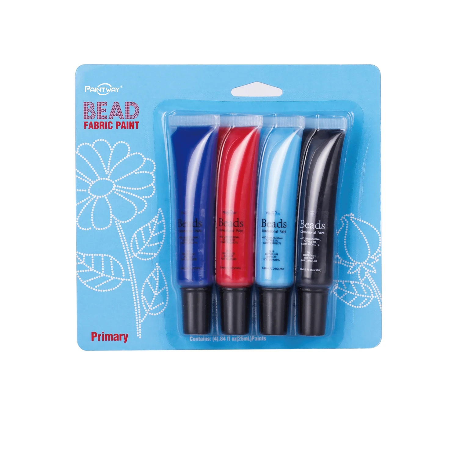 Factory Direct Supply 4 Colors Bead Fabric Paint  Fantasy Textile Colored Clothes Hand-painted Beads Pigment