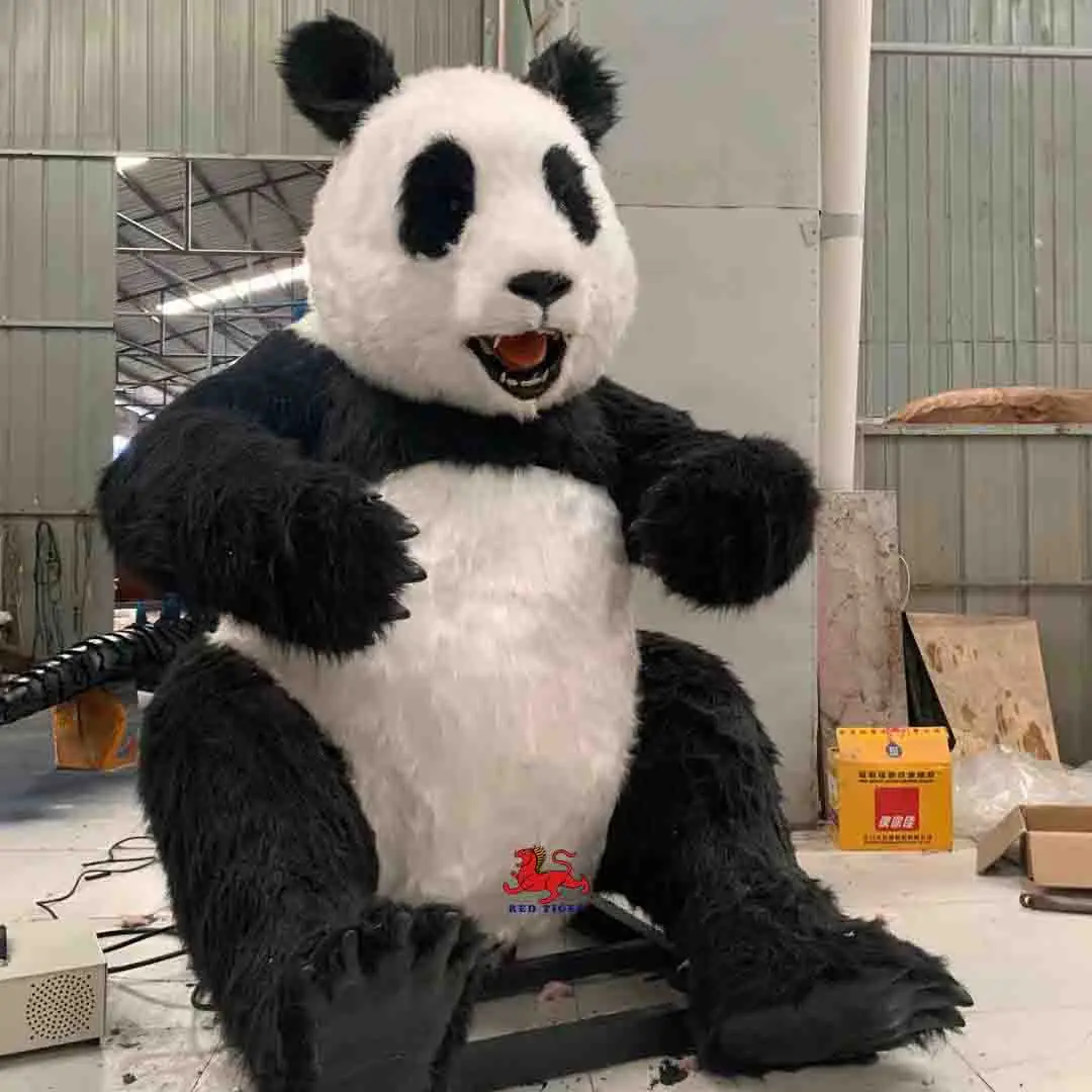 Playground Animatronic Panda Model for Sale High Quality Factory Various Real Outdoor Amusement Park Equipment Assemblage