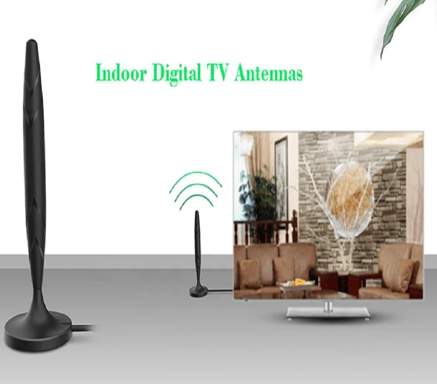 wholesale 2019 Amazon 180 degree rotation tv signal amplifier tv antenna indoor