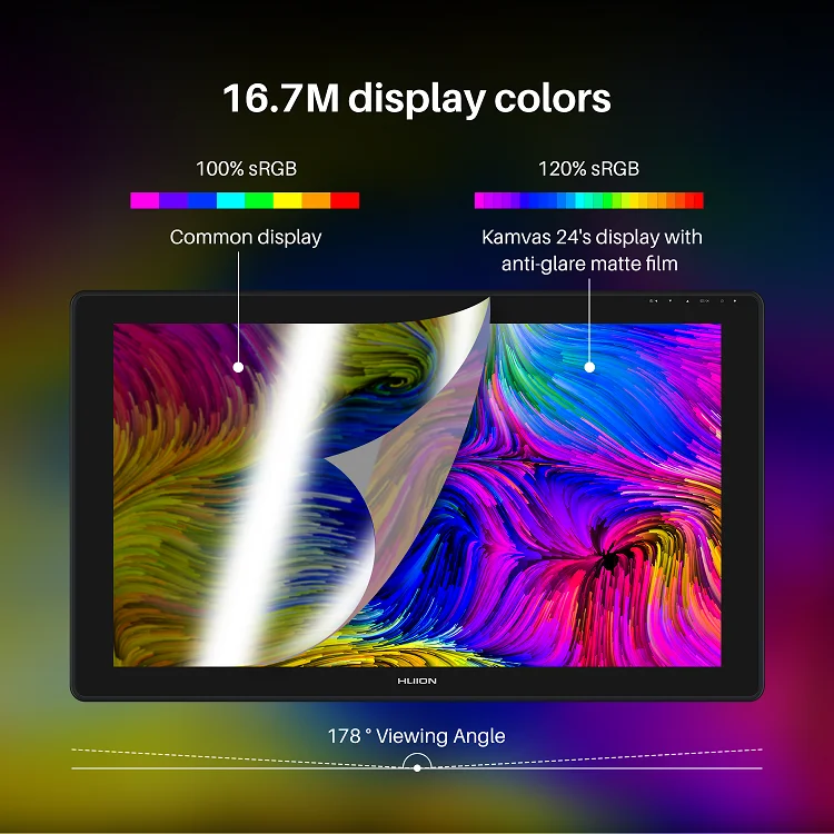 Цифровой планшет Huion kamvas 24 дюйма интерактивный перьевой дисплей сенсорный экран панель для рисования ЖК-монитор
