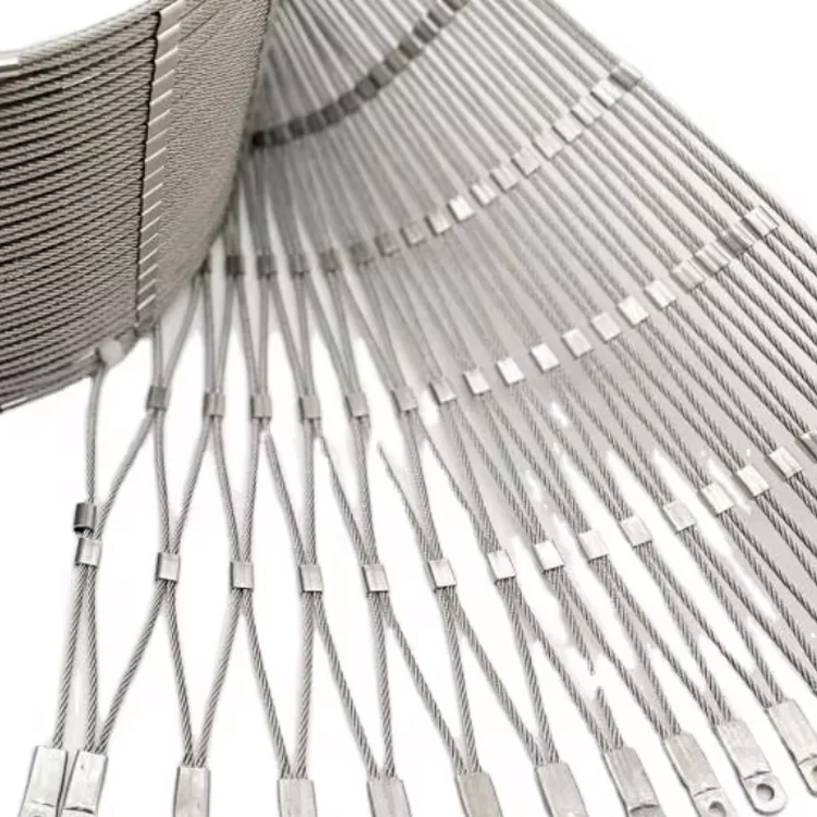 Zoo uses flexible stainless steel wire rope net wire buckle rope net