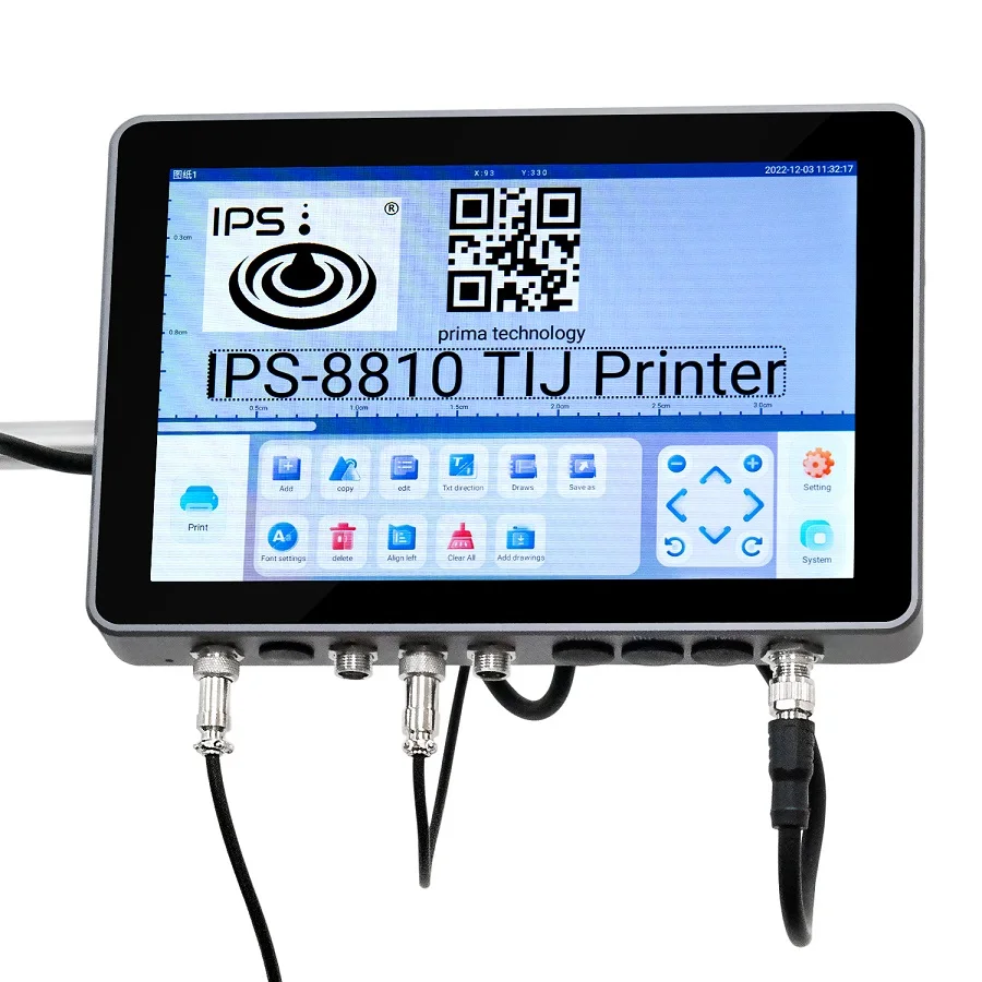 10 inch touch screen easy to use system new tij printer low cost bottle plastic bag expiry date printing machine