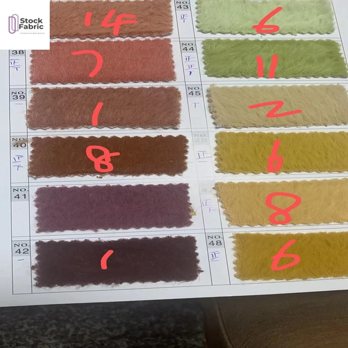 Hot selling 100% polyester faux fur batch solid stocklot fabric in China