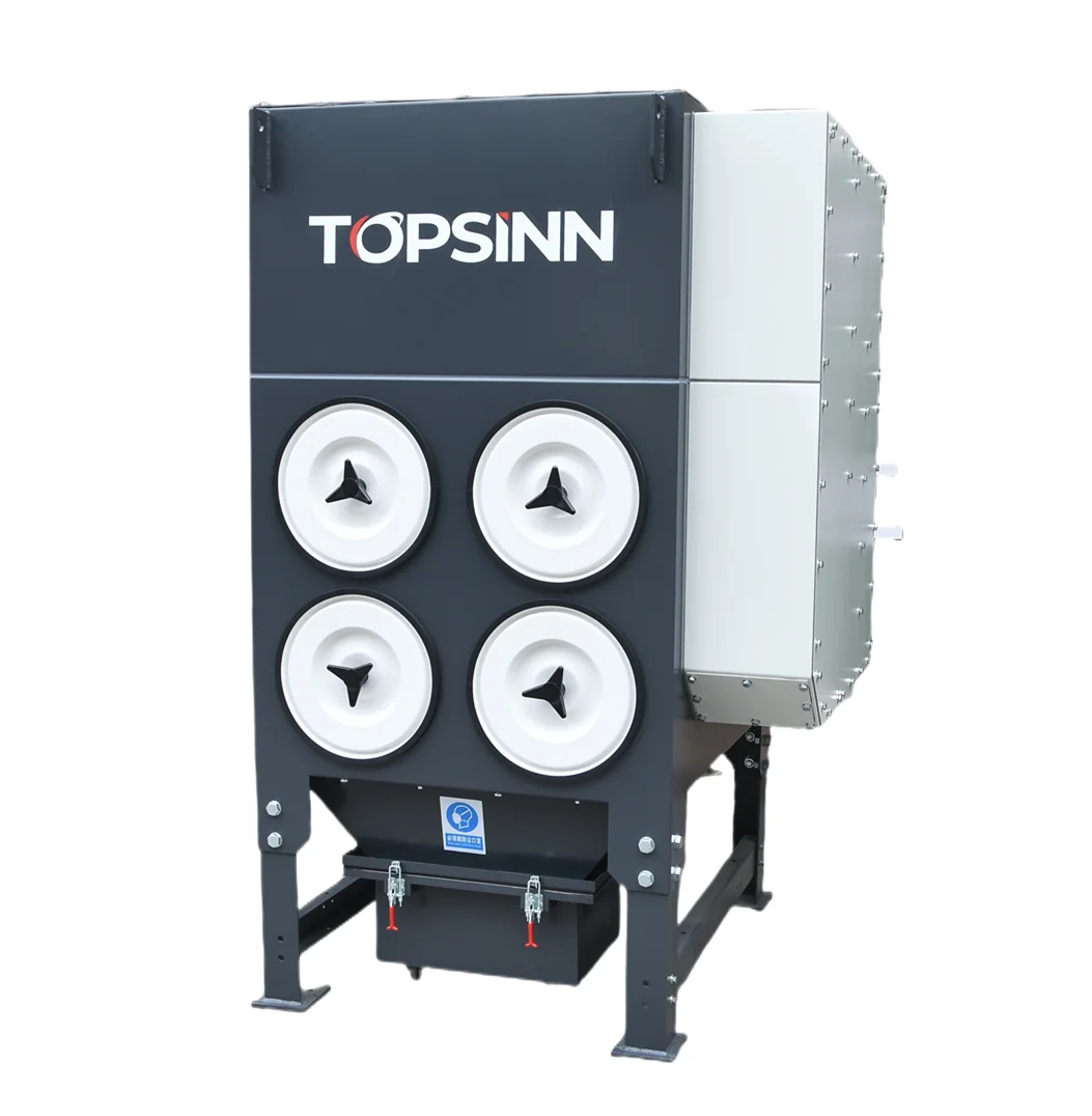 TOPSINN 4 Filters 5.5kw Siemens Motor HV filter Ahlstrom filter Gold Laser Fume Collector