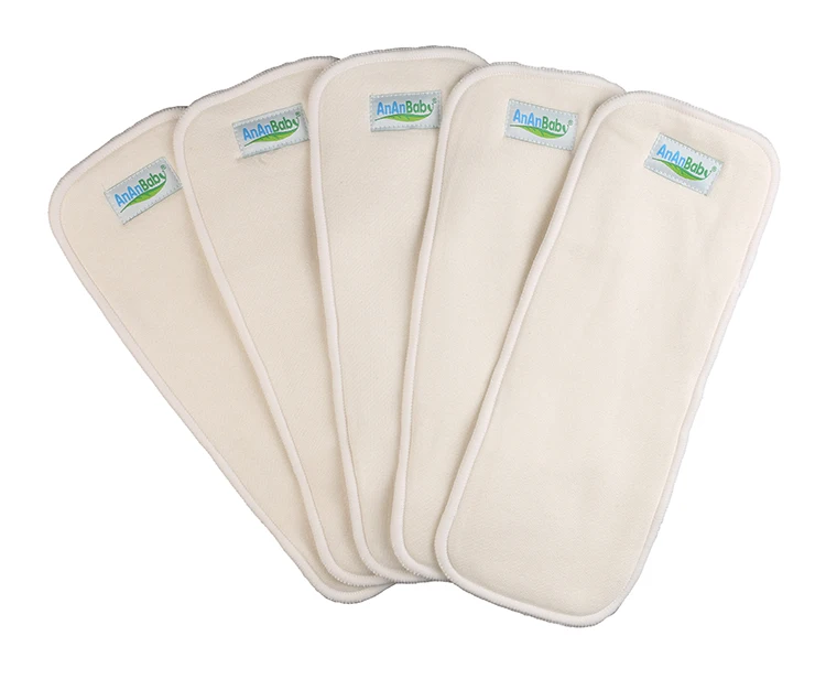 Новый 4 слоя Эко-дружественных пеленки Многоразовые вставки из конопляной ткани вставка
