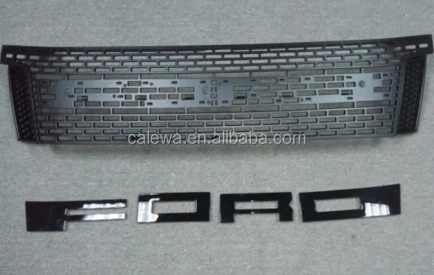 
2011-2014 font Black Grille Raptor style Grill with led lights for Ford Ranger T6 XLT 