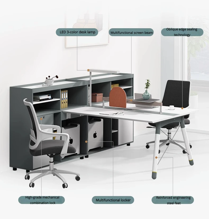 Factory sale modern office furniture desk combination cubicle office partition screen workstation