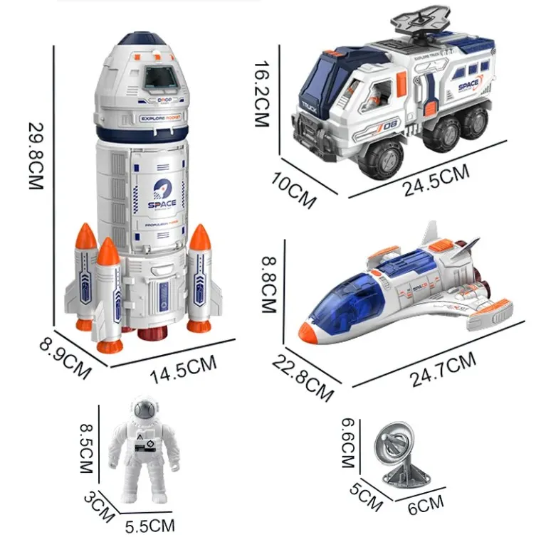 Educational Assembled Toys Spacecraft Astronaut Figures Shuttle Rocket Ejection Space Station Space Toys For Kid