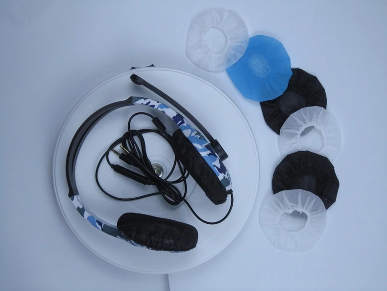Disposable Headphones Earphone Covers Non Woven Earpads Earmuffs Cover Sanitary Headphone Headset