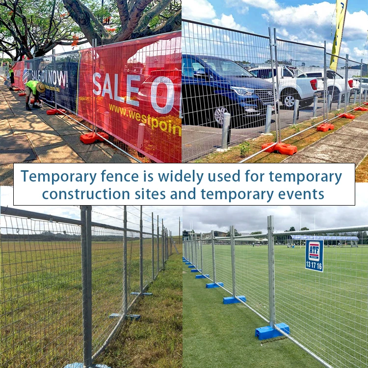 Australia Standard outdoor construction site Direct from china temporary fencing temporary chain link fence panels
