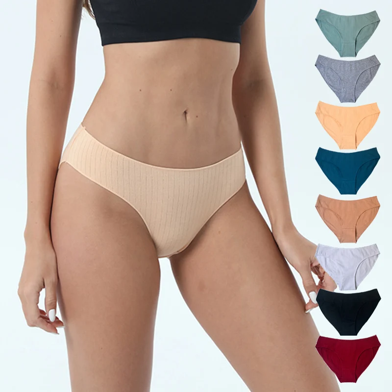 Женские хлопковые трусы с низкой талией