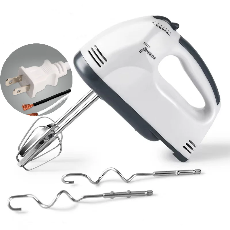 2021 Household Hand-Held Whisk Egg White Cream Automatic Mixer Small Baking 150W Electric stainless steel egg beater