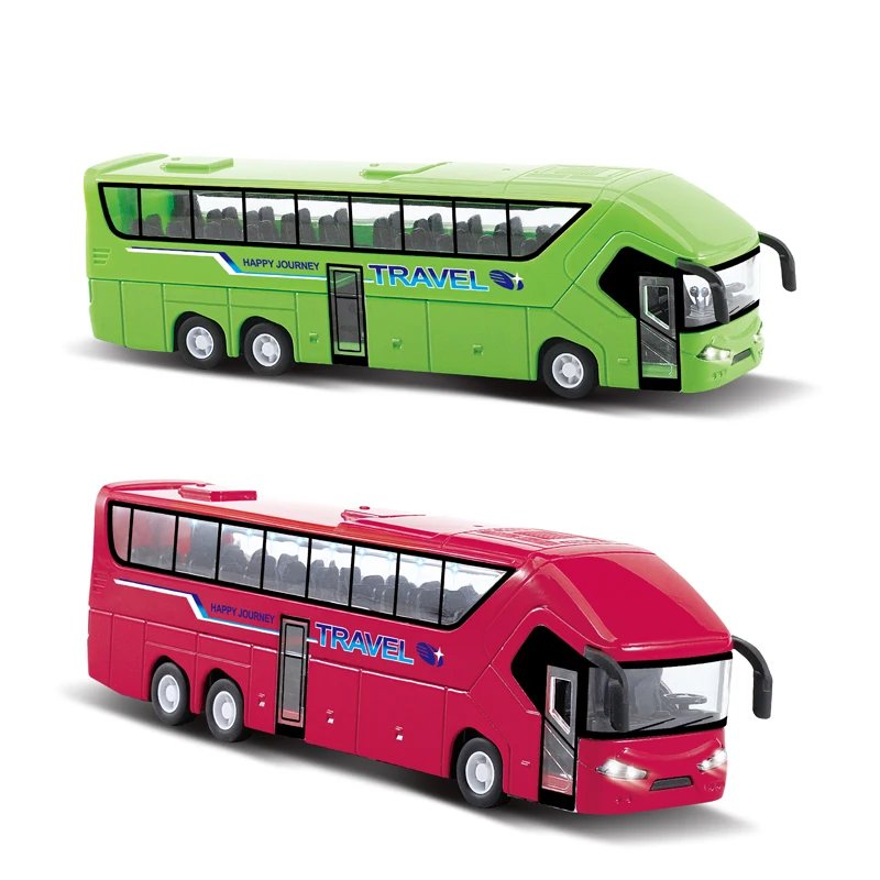 Custom Logo Promotional Diecast Metal 1/50 Scale Diecast Army Toy Metal  Bus Model For Kids
