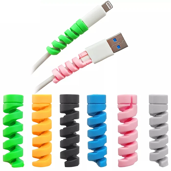 Cable Protector Silicone Bobbin Winder Wire Cord Organizer Cover for Apple iphone USB Charger Cable Cord