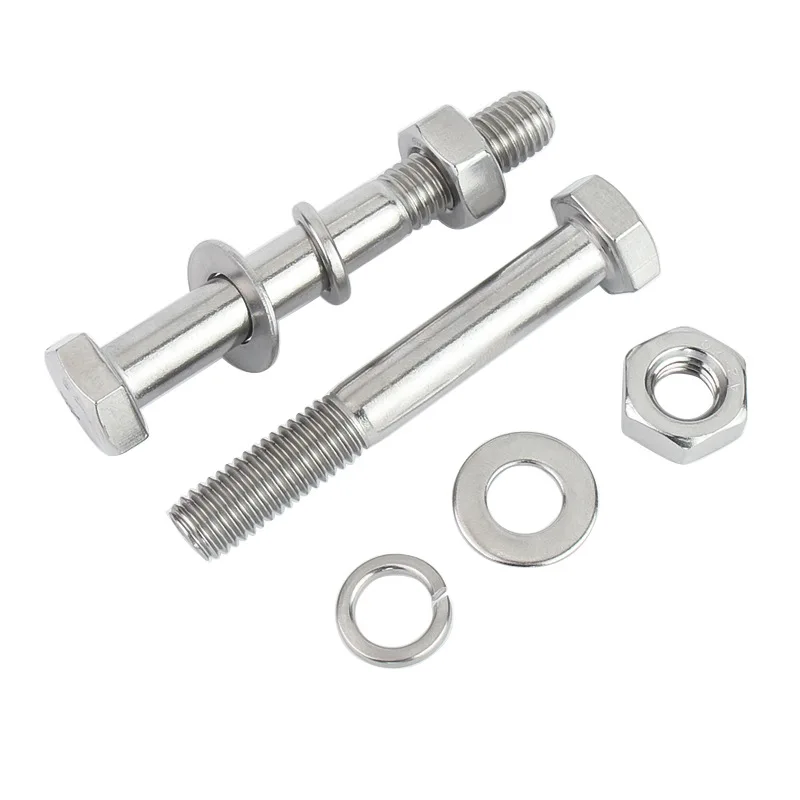Stock factory price A2 A4 hex m8 18mm titanium bolt assortment stainless steel bolts and nuts