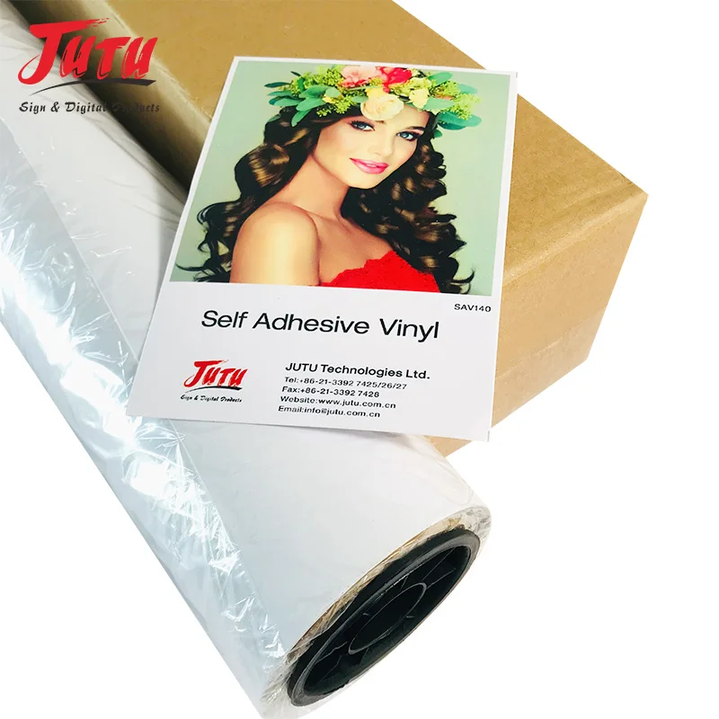 140g sav material self adhesive vinyl sticker printing car/bus body sticker pvc vinyl digital printing media roll