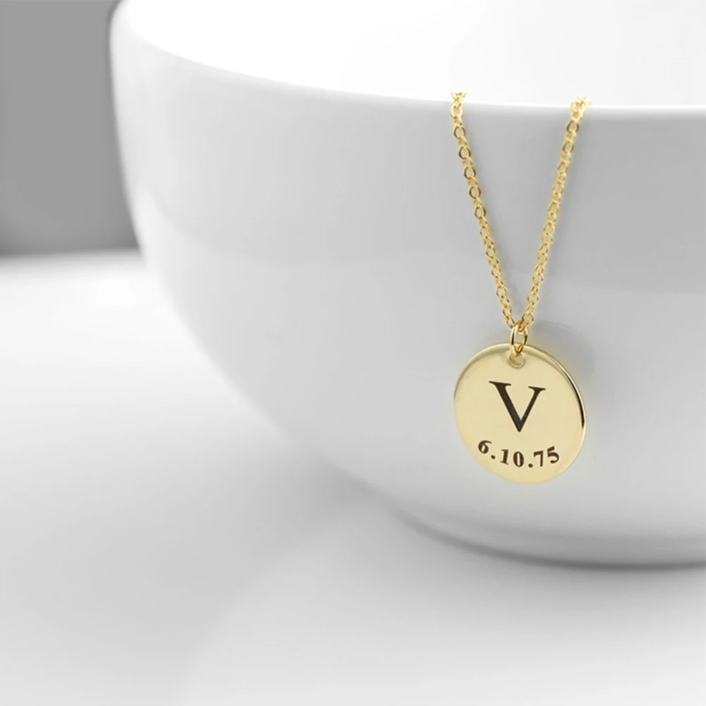 Customized Blank Pendant For Engraving Custom Name Necklace 18K Gold Plated Laser Engraving Blanks Collares Para Mujer