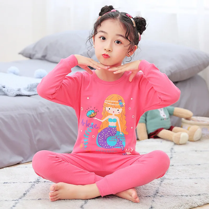 Love Princess Cotton Kids Girls Pyjamas Cute Children Pajamas Cartoon