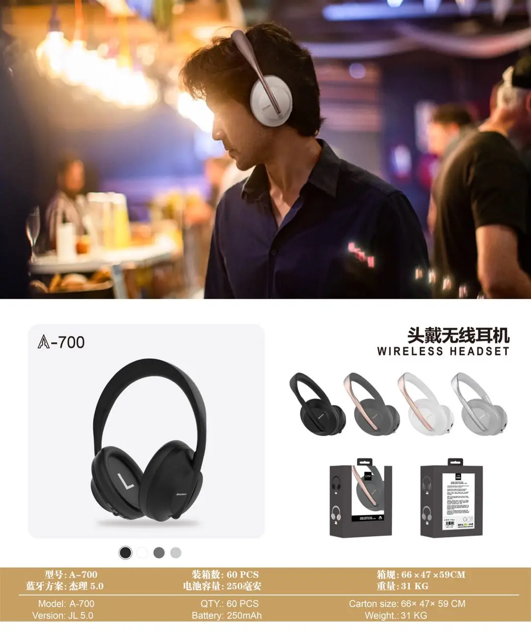 2023 New Fashion High-quality bluetooth headset for airpods max Wireless headphone ANC Bluetooth Earphones popular