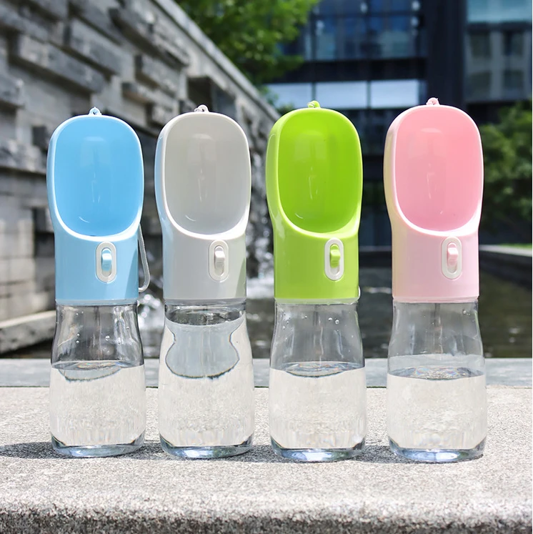 Amazon Hot Selling Dog Water Bottle Leak Proof Portable Puppy Water Dispenser with Drinking Feeder for Pets Outdoor Walking