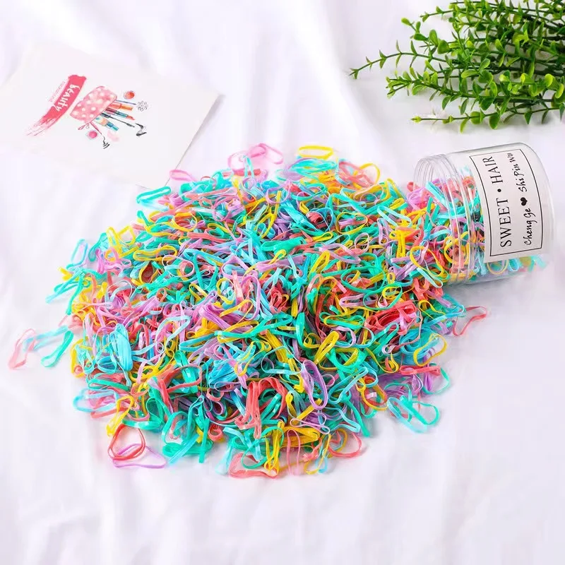 Детские резинки для волос для детей для малышей; Одежда для младенцев; Детская для защиты от солнца, небольшом волосяным Шарм резинки 500 шт