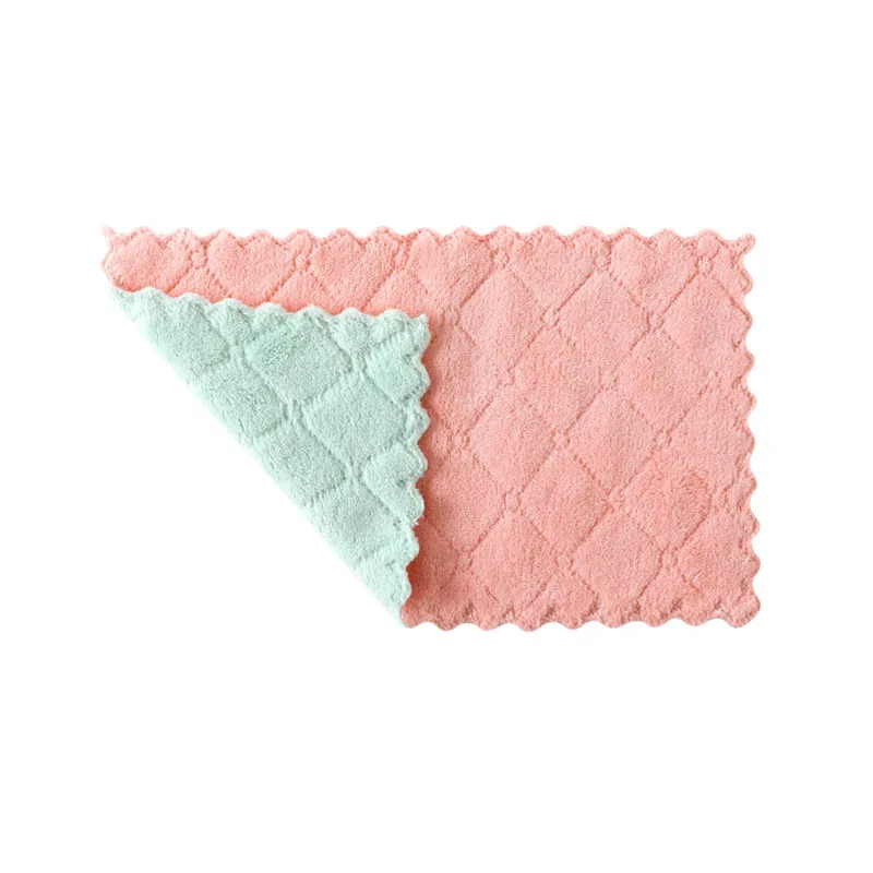 Factory free sample wholesale knitted kitchen towel 15*25cm microfiber kitchen dish washing towels