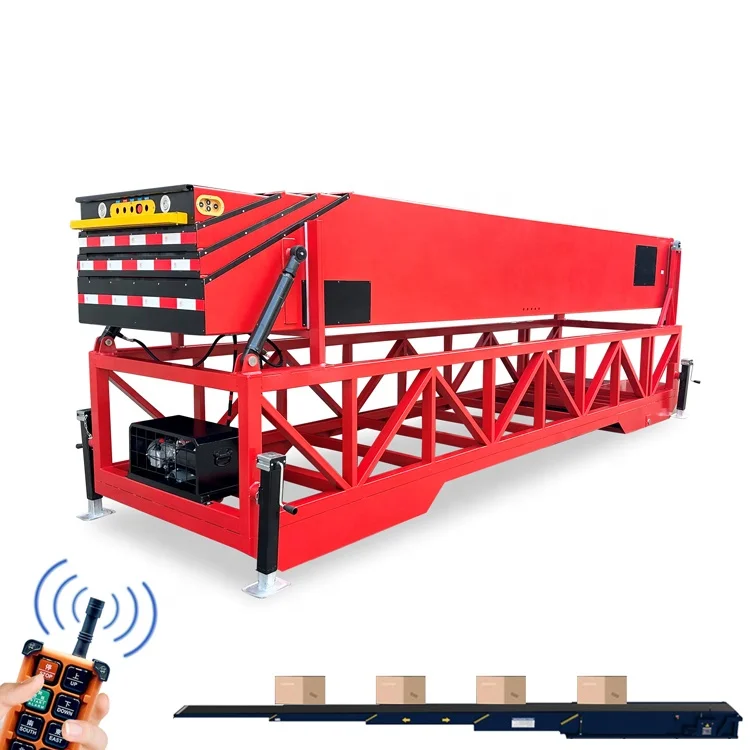 Automatic Remote Control Telescopic Mobile Belt Conveyor For Heavy Duty Loading And Unloading Retractable Conveyor Belt