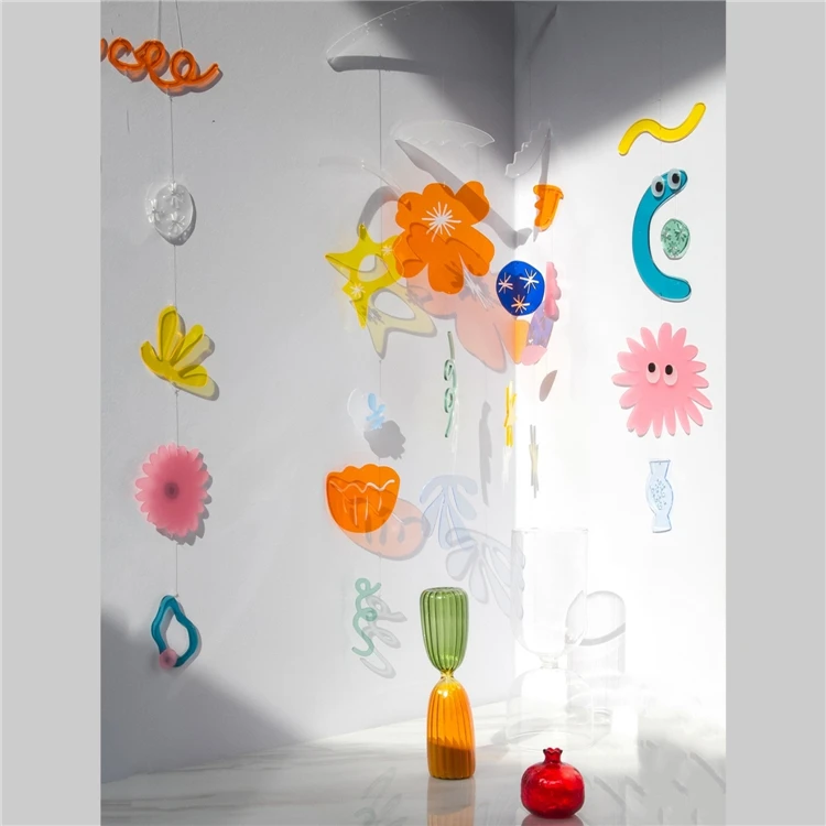 Hot Selling Wind Chimes Interior Home Decorations Wholesale Popular Colorful Acrylic Art Style Living Coffee Packing Room Office